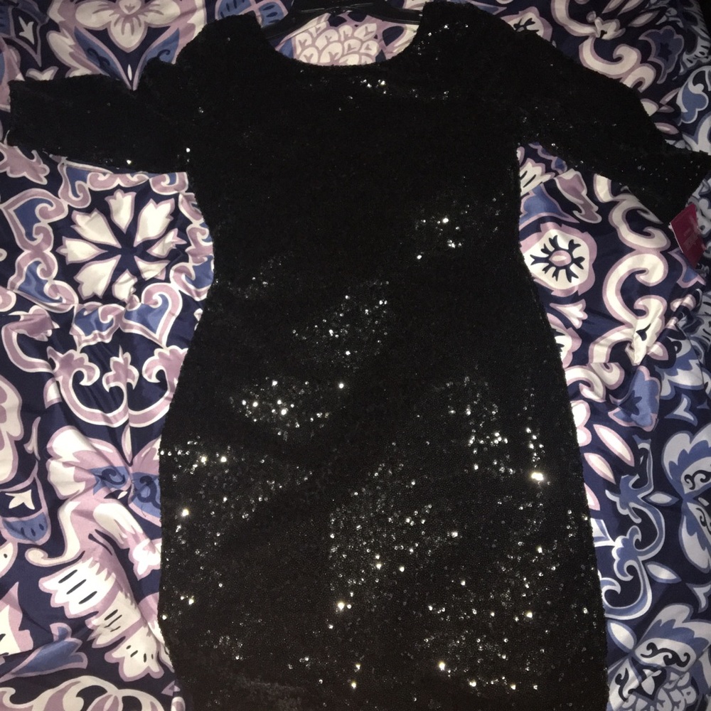 Short shimmery formal dress